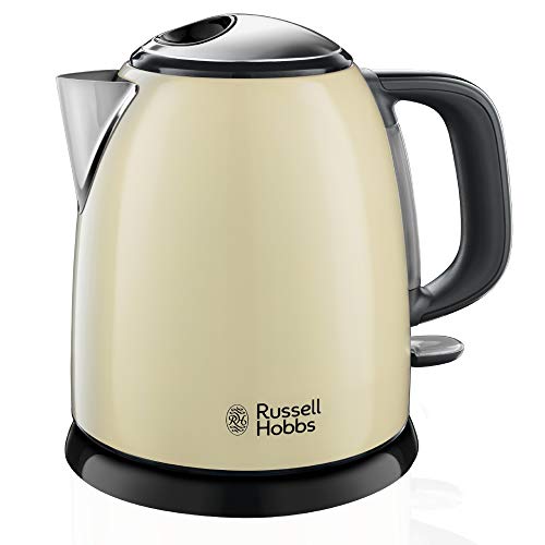 Russell Hobbs Wasserkocher [1,0l] Colours+ Edelstahl Creme (2400W, Schnellkochfunktion, herausnehmbarer Kalkfilter, außenliegende Wasserstandsanzeige,kleiner Reisewasserkocher)Teekocher 24994-70 im Sale