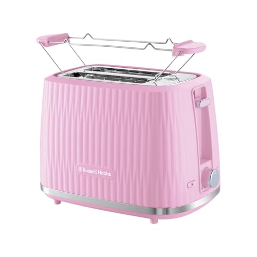 Russell Hobbs Toaster [für 2 Scheiben] Eden (6 Bräunungsstufen, Hebefunktion, Auftau-, Aufwärm- & Stoppfunktion, Krümelschublade, Brötchenaufsatz, Himbeere) 27372-56 im Sale