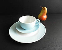 Thumbnail for Dibbern SONDERAKTION Solid Color - Kaffeetasse m.U. 0,25 + Teller 21 cm - eisblau - NEU