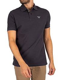 Thumbnail for Barbour Men's Tartan Pique Polo Shirt - Navy/Dress - im Sale