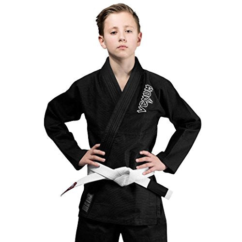 Venum, Contender Kinder BJJ Kampfanzug (Free Weiß belt included), Unisex Kinder, C1, Schwarz im Sale