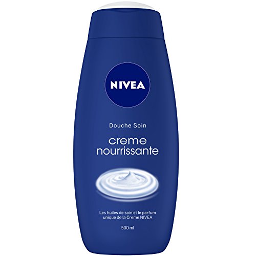 NIVEA Pflege-Duschcreme (1 x 500 ml), angereichert mit Traubenkernöl & Mandel, feuchtigkeitsspendende Körperpflege, die das Mikrobiom für trockene Haut reinigt und stärkt im Sale