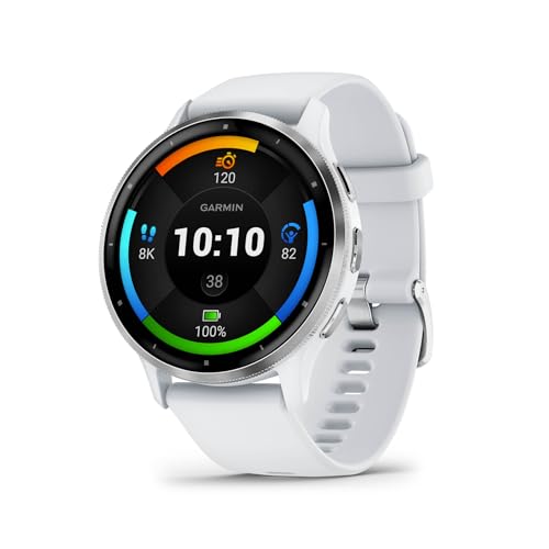 Garmin Venu 3 – GPS-Fitness-Smartwatch mit Bluetooth Telefonie und Sprachassistenz, Ultrascharfes 1,4 / 1,2 Zoll AMOLED-Touchdisplay, Fitnessfunktionen, Garmin Music, Garmin Pay und Rollstuhlmodus im Sale