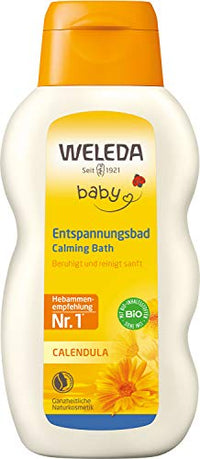 Thumbnail for WELEDA Bio Baby Calendula Entspannungsbad - veganer Naturkosmetik Badezusatz mit Bio Thymian pflegt die Haut & fördert einen ruhigen Schlaf. Baby Bad ohne Tenside für Babys & Kinder (1x 200ml)