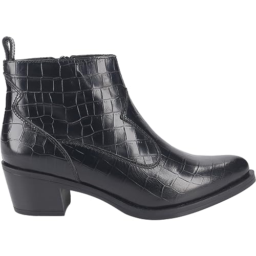 Unisa Stiefelette GALYA, Lack/Brush, Schwarz, Damen im Sale