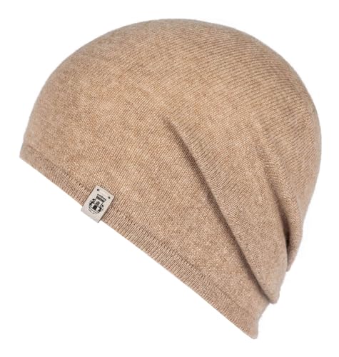 Roeckl Damen Pure Cashmere Beanie-Mütze, Beige, 55/60 cm im Sale