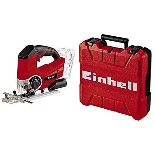 Einhell Akku Stichsäge TE-JS 18 Li Solo Power X-Change (Lithium Ionen, 18 V, max. 80 mm, 4-Stufen Pendelhub, Absaugadapter) + Koffer E-Box S35 (für universelle Aufbewahrung von Werkzeug und Zubehör) im Sale