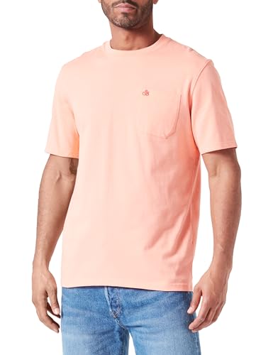 Scotch & Soda Herren Chest Pocket Jersey T-Shirt, Coral Reef, im Sale