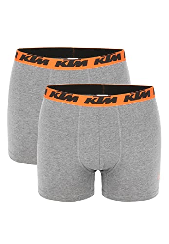 KTM by Freegun Boxershorts für Herren Unterwäsche Pant Men´s Boxer 2 er Pack, Farbe:Dark Grey2, Bekleidungsgröße: im Sale