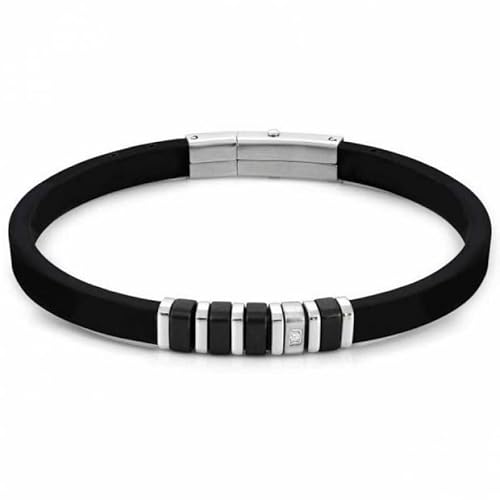 Nomination City men's bracelet black rubber and steel 028804/015 im Sale