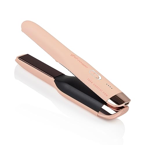 ghd unplugged Pink Peach styler, Kabelloses Glätteisen mit Hybrid Co-Lithium Technologie