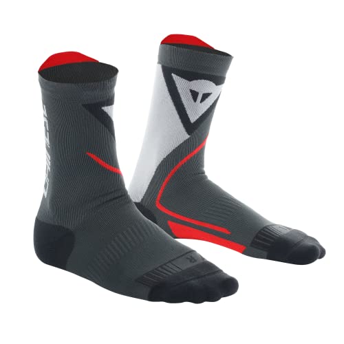 Dainese Thermo Mid Socks, Motorrad Thermo Socken Kurz Winter, für Damen und Herren, Schwarz/Rot, EU 42-44 im Sale