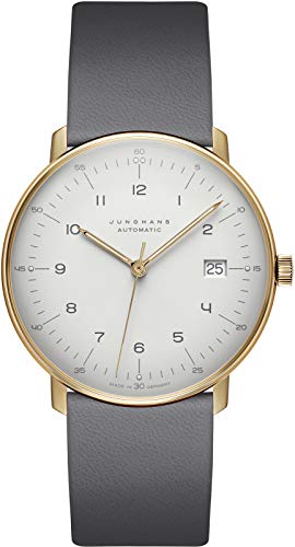 JUNGHANS max Bill Automatik Herrenuhr Goldfarben/Grau 027/7806.02 im Sale