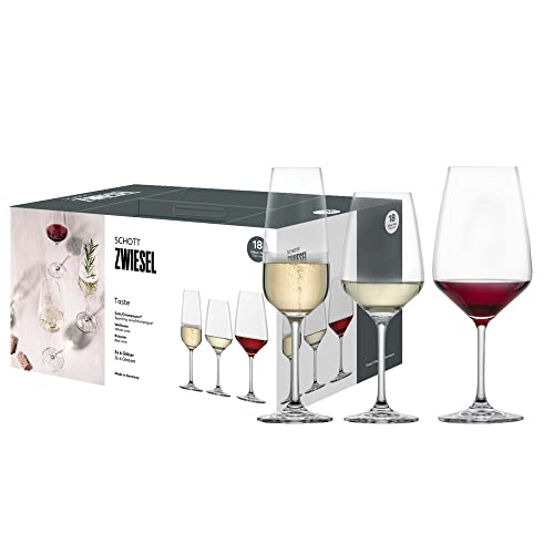 SCHOTT ZWIESEL Premium Box Tulip (18er-Set), zeitlose Weingläser und Sektgläser im Set, spülmaschinenfeste Tritan-Kristallgläser, Made in Germany (Art.-Nr. 124136) im Sale