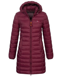 Thumbnail for Geographical Norway Damen Winter Jacke Steppjacke Parka Lange Kapuzenjacke Steppmantel Outdoor abnehmbare Kapuze, Farbe:Schwarz, im Sale