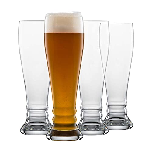 SCHOTT ZWIESEL Weizenbierglas Bavaria Beer Basic 0,5 l (4er-Set), formschöne Weizengläser für Weizenbier, spülmaschinenfeste Tritan-Kristallgläser, Made in Germany (Art.-Nr. 130004) im Sale