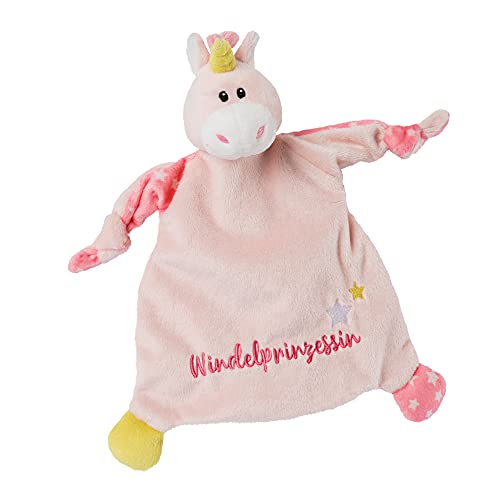 NICI 46730 Einhorn Windelprinzessin 25x25 cm ab 0+ Monaten – Kuscheltuch für Babys & Kleinkinder – Baby Kuscheltier/Schnuffeltuch – Schmusetuch für Mädchen & Jungen, PINK/WEIß im Sale