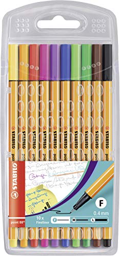 Fineliner - STABILO point 88 - 10er Pack - Standardfarben