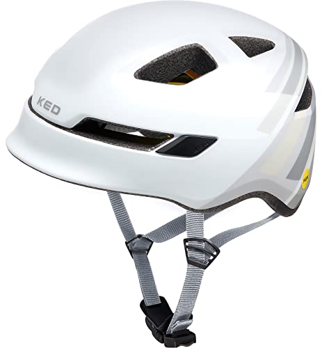 KED Unisex Jugend POP Fahrradhelm, Weiß, M (52-56cm) im Sale