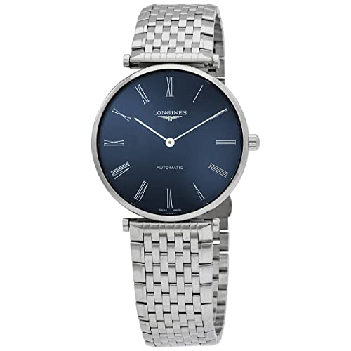 Longines La Grande Automatik blaues Zifferblatt Herrenuhr L4.918.4.94.6 Modern Modern, Modern im Sale