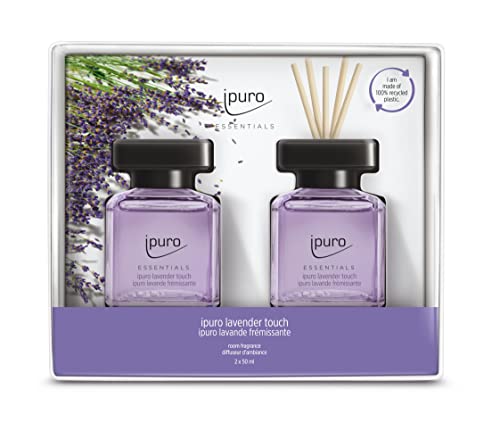 ipuro - erfrischender ipuro lavender touch Raumduft - dezenter Raumerfrischer mit besinnlichen Lavendel Noten - stilvoller Lufterfrischer in der Wohnung für ein puristisches Dufterlebnis 2 x 50 ml