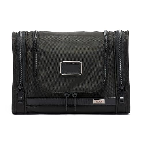 TUMI Alpha-Reise-Set zum Aufhängen, Kulturbeutel, Kosmetik-Organizer, Reise-Essentials-Tasche mit Haken und Taschen, Schwarz, Schwarz, Einheitsgröße, Alpha 3 Reise-Set zum Aufhängen im Sale