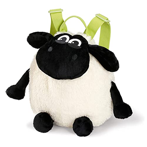 NICI 37903 Kuscheltier Timmy das Schäfchen – Plüsch Mädchen, Jungen & Babys – Flauschiger Shaun das Schaf Rucksack mit verstellbaren Schulterriemen, Schwarz im Sale