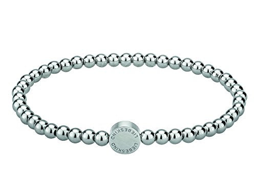 Liebeskind Berlin Beads-Armband aus Edelstahl mit Logotag im Sale