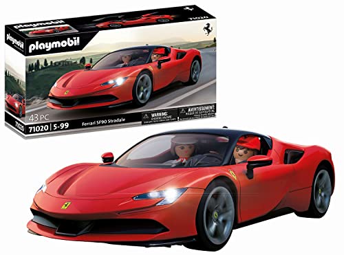 PLAYMOBIL 71020 Ferrari SF90 Stradale mit Lichteffekten, Supersportwagen, Sammlerstück für Autofans, Spielzeug für Sammler und Kinder ab 5 Jahren im Sale