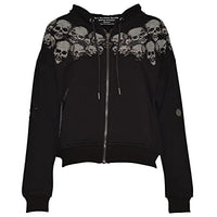 Thumbnail for Roberto Geissini Damen Sweatjacke - Silver Skull - Black M im Sale