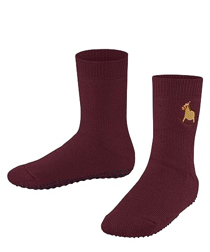 FALKE Unisex Kinder Catspads K HP Baumwolle Wolle Rutschhemmende Noppen 1 Paar Hausschuh-Socken, Rot (Ruby 8830), 31-34 im Sale