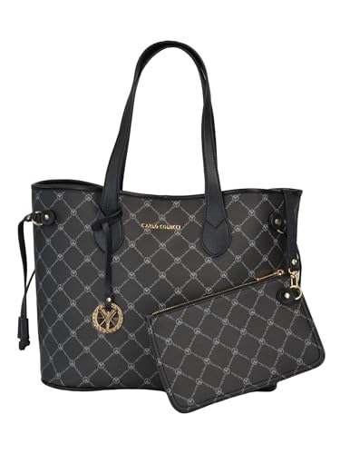 Carlo Colucci Shopper mit Logo-Print Schwarz O im Sale