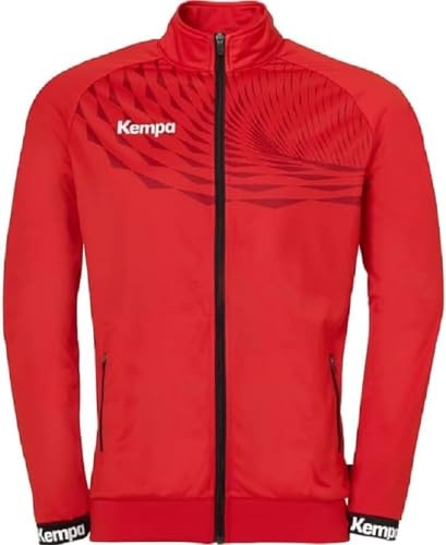 Kempa Herren Wave 26 Poly Jungen Sport Fußball Training Sweatshirt Sweatjacke, Rot (Red/Chilli Red), 4XL