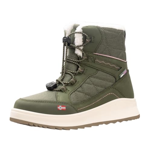 Trollkids Mädchen Winterstiefel Arendal, Dunkle Olive/Dämmerung Rosa, 35 im Sale