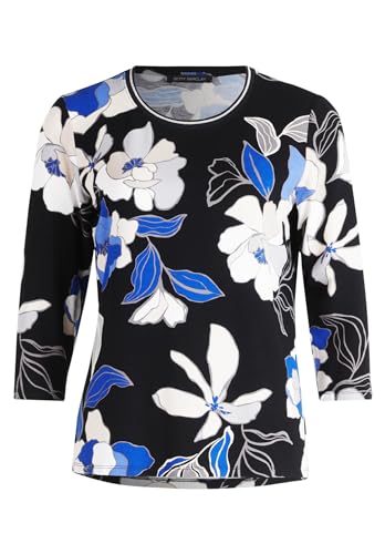 Betty Barclay Damen Basic Shirt mit Print Schwarz/Blau,40 im Sale