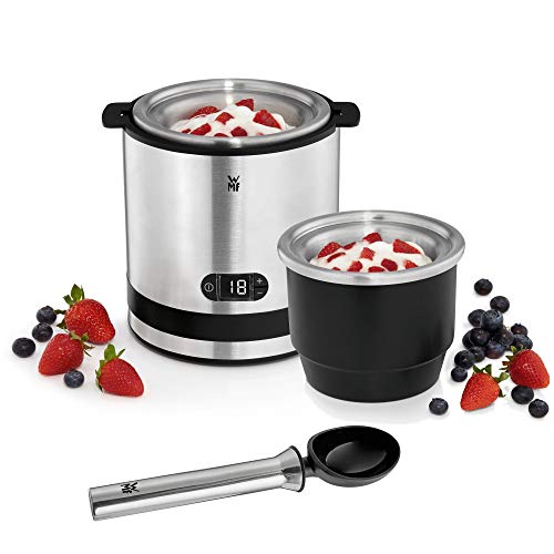 WMF Küchenminis 3in1 Eismaschine, Ice Maker für Frozen Joghurt, Sorbet und Eiscreme, Gefrierbehälter 300 ml, 30-Minuten-Time, Frozen Joghurtmaschine im Sale