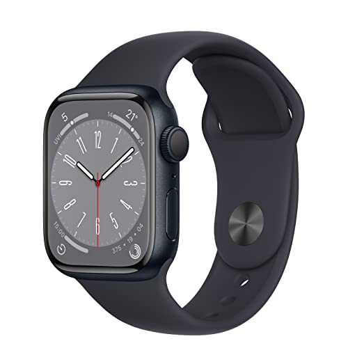 Apple Watch Series 8 (GPS, 41MM) - Mitternacht Aluminiumgehäuse mit Mitternacht Sportarmband (Generalüberholt) im Sale