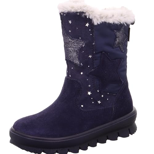 Superfit Mädchen Flavia Warm Gefütterte Gore-tex Schneestiefel, Blau 8000, 30 EU im Sale