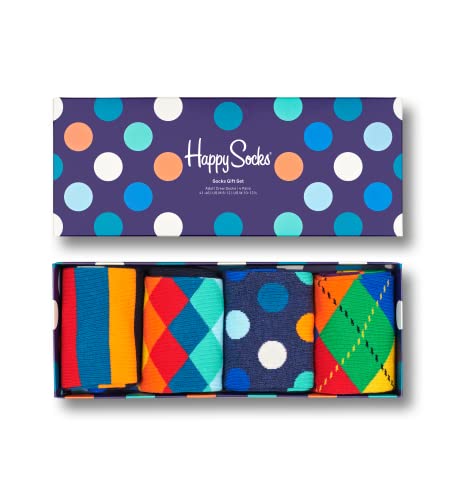 Happy Socks Gemischt farbenfrohe Geschenkbox an Baumwollsocken für Männer und Frauen,Mehrfarbig (Mix Gift Box),41-46 im Sale