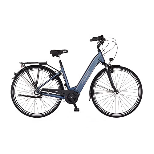 Fischer E-Bike City, CITA 2.1i Elektrofahrrad für Damen und Herren, RH 41 cm, Mittelmotor 65 Nm, V Akku im Rahmen, saphirblau matt, 28 Zoll im Sale