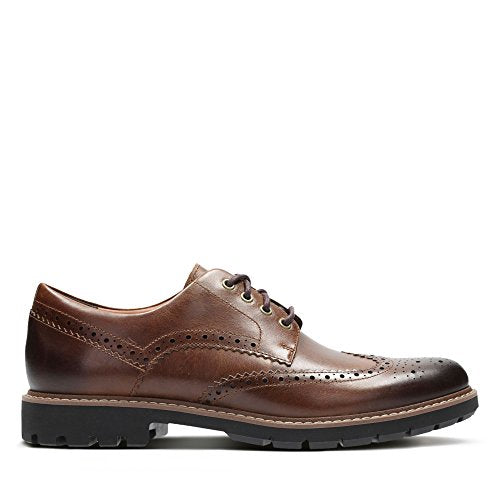 Clarks Herren Batcombe Wing Derbys, Dark Tan Lea, EU im Sale