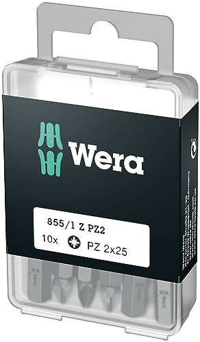 Wera Bit-Sortiment, 855/1 Z PZ 2 DIY, PZ 2 x 25 mm (10 Bits pro Box), 05072404001