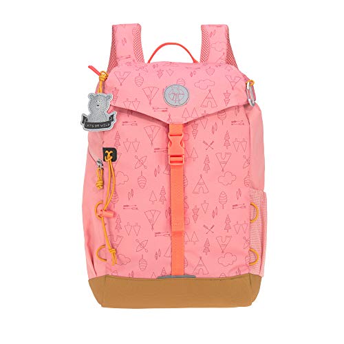 LÄSSIG Kinder Wanderrucksack Kinderrucksack mit Brustgurt gepolsterte Schultergurte wasserabweisend, 14 Liter/Big Outdoor Backpack Adventure Rosa im Sale