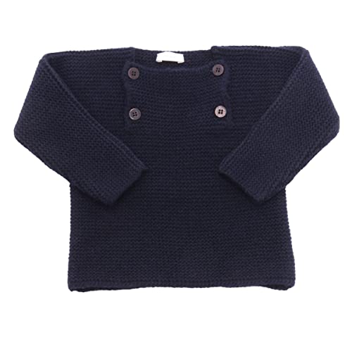 Il Gufo 4023AL maglione bimbo boy baby wool sweater blue-3 MONTH im Sale