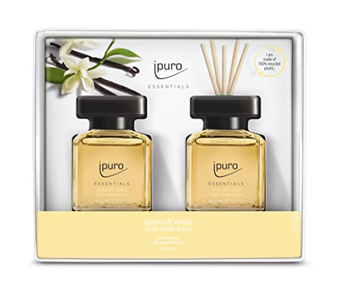 ipuro - erfrischender soft vanilla Raumduft - dezenter Raumerfrischer mit feiner Madagaskar Vanille - stilvoller Lufterfrischer in der Wohnung für ein puristisches Dufterlebnis 2 x 50 ml