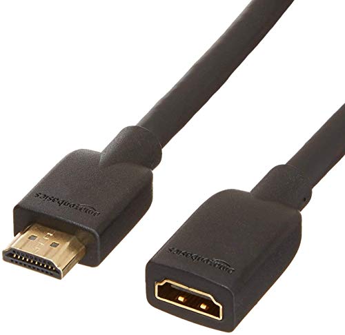 Amazon Basics PBH-1441 Hochgeschwindigkeits-HDMI-Verlängerungskabel, 1.8 m, Schwarz