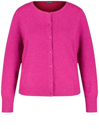 Thumbnail for Samoon Damen Wärmende Strickjacke mit Knopfleiste Langarm unifarben Bright Amazing Pink 46 im Sale