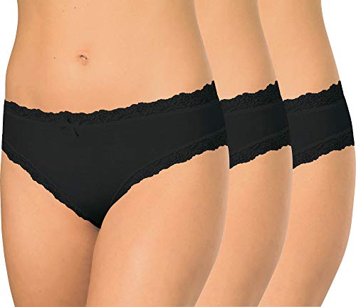 Nina von C. Damen-Slip 3er-Pack schwarz im Sale