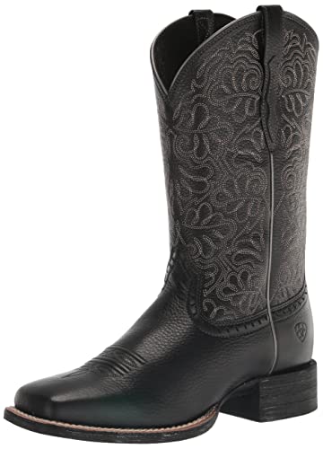 ARIAT Damen Remuda Westernstiefel, Schwarz (Black Deertan), 39.5 EU im Sale