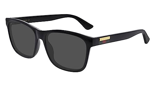 GUCCI Mens GG0746S Sunglasses, Black-Black-Grey, 57 im Sale